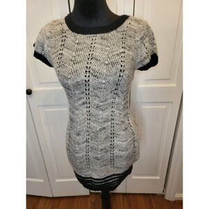 Y2K Gray/Black Sweater Mini Dress M Retro Indie Sleeze Bodycon  Tunic 00s Style